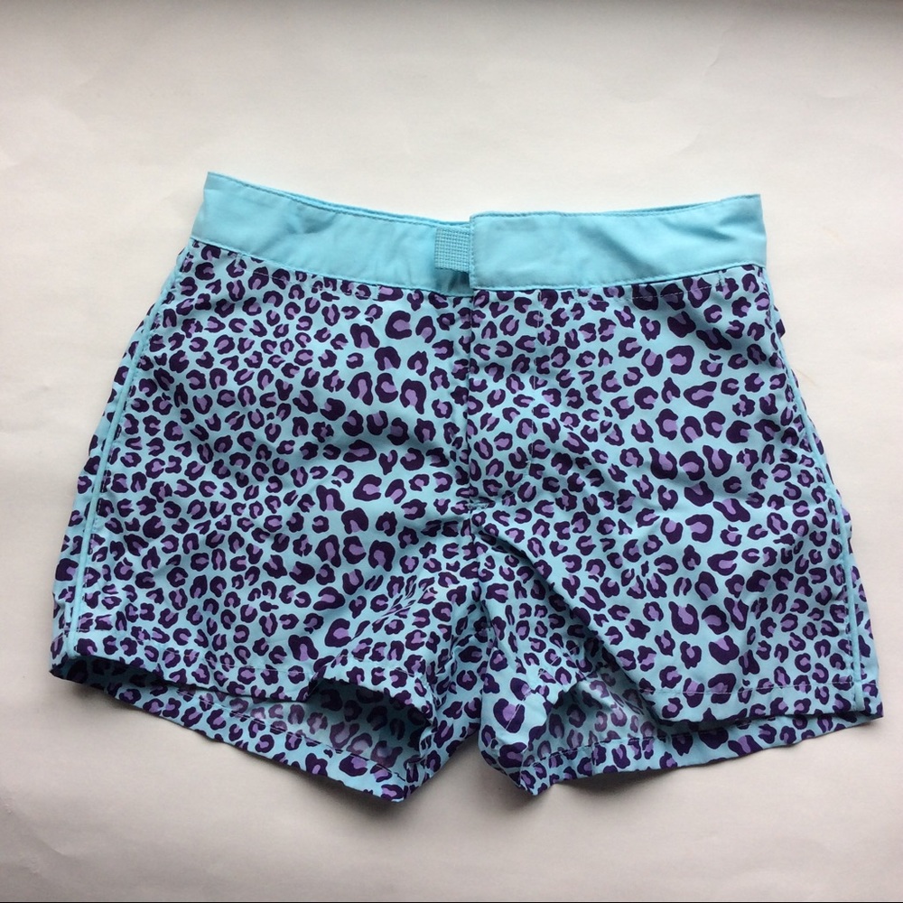 Old Navy Girls Blue/ Purple Leopard print shorts.